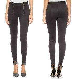 David Lerner Black Oliver Faux Suede Leggings